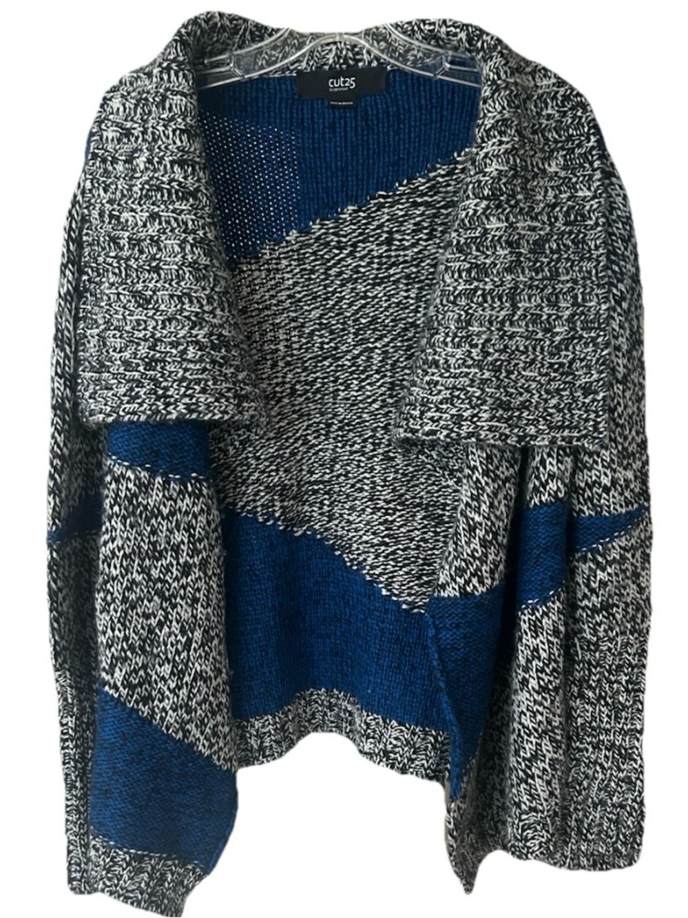 cut25 Yigal Azrouël Merino Wool Mohair Colorblock Cardigan S